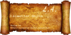 Leimetter Anita névjegykártya